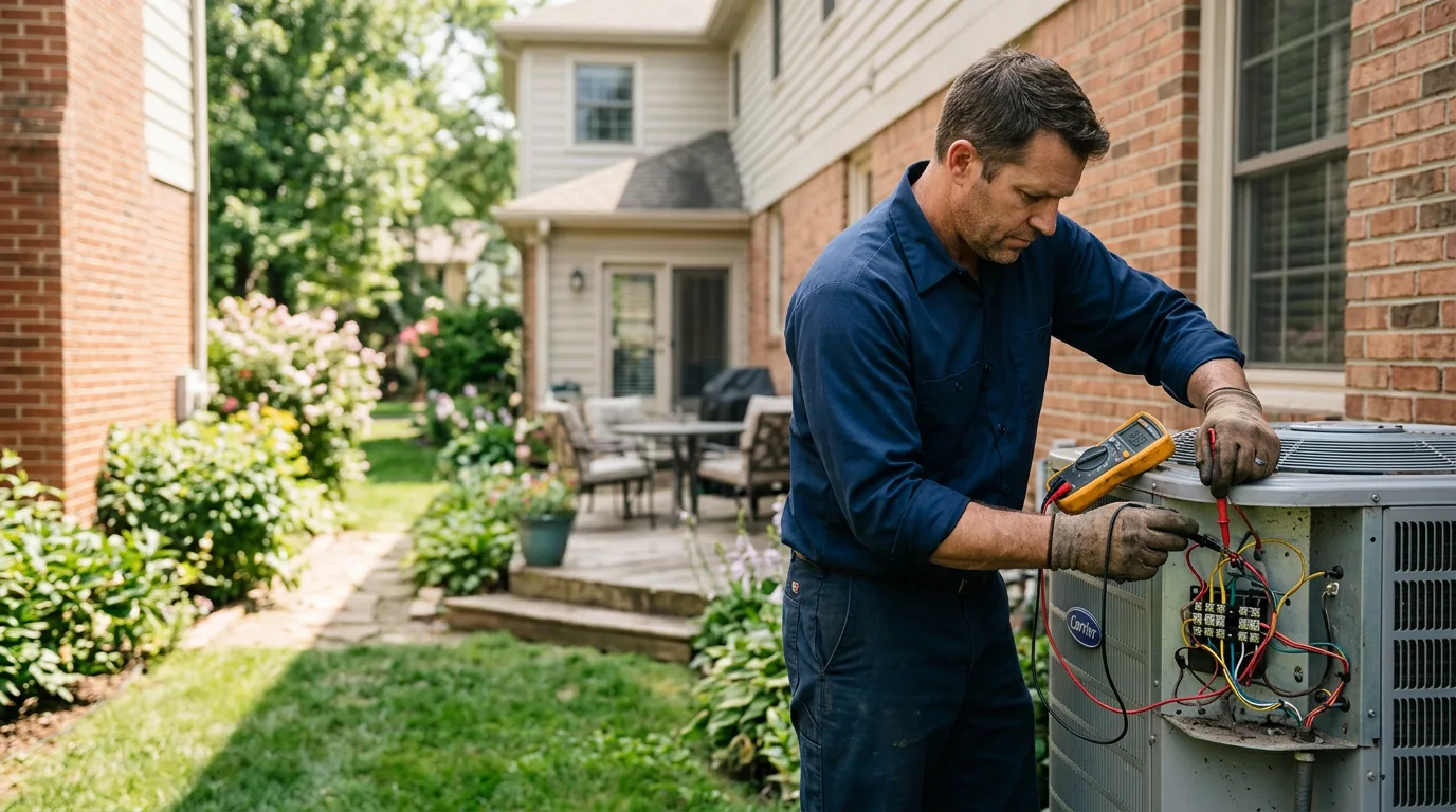 HVAC technician working near Newtonville, MA